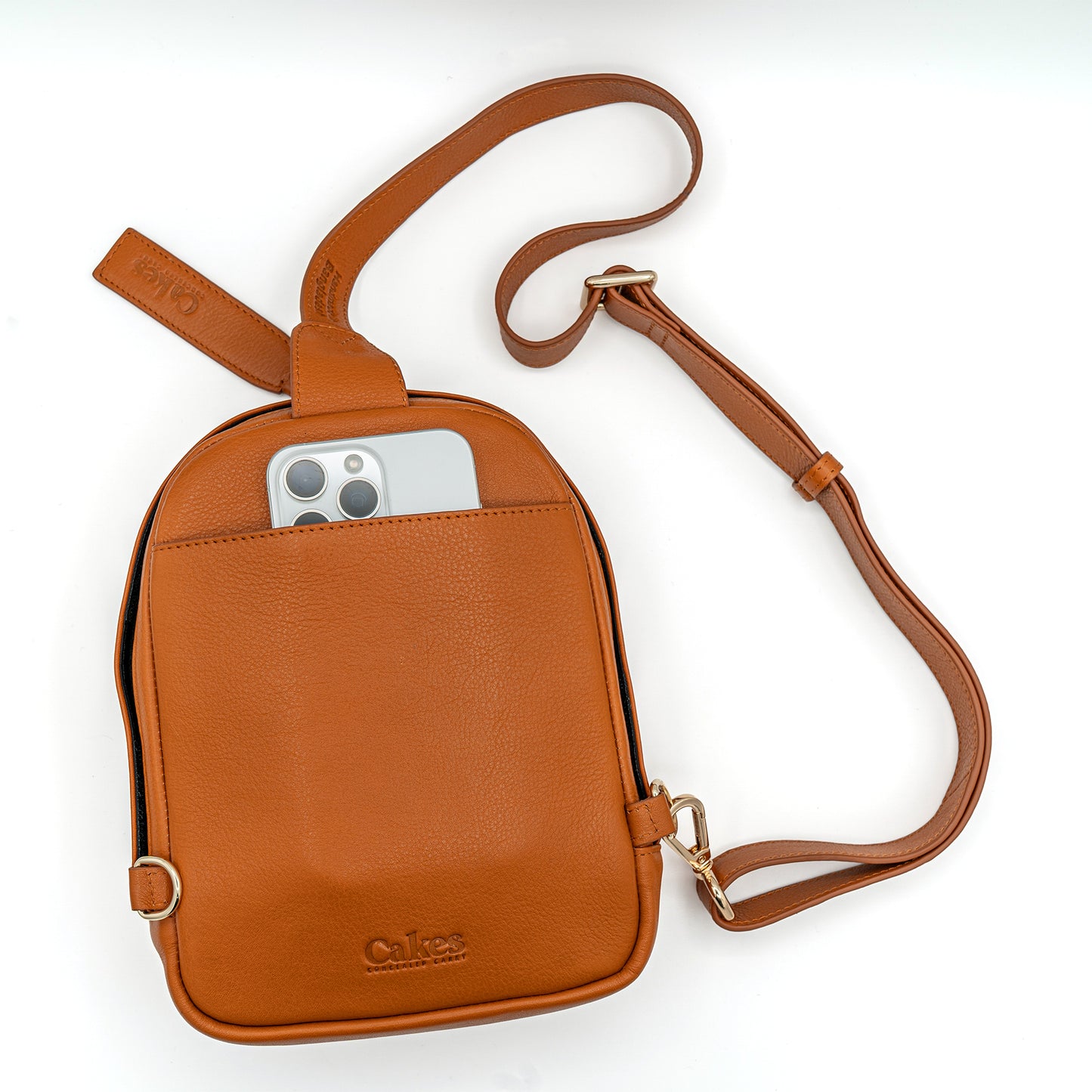 Madeline XL- CCW Cross Body Purse in Toffee Tan