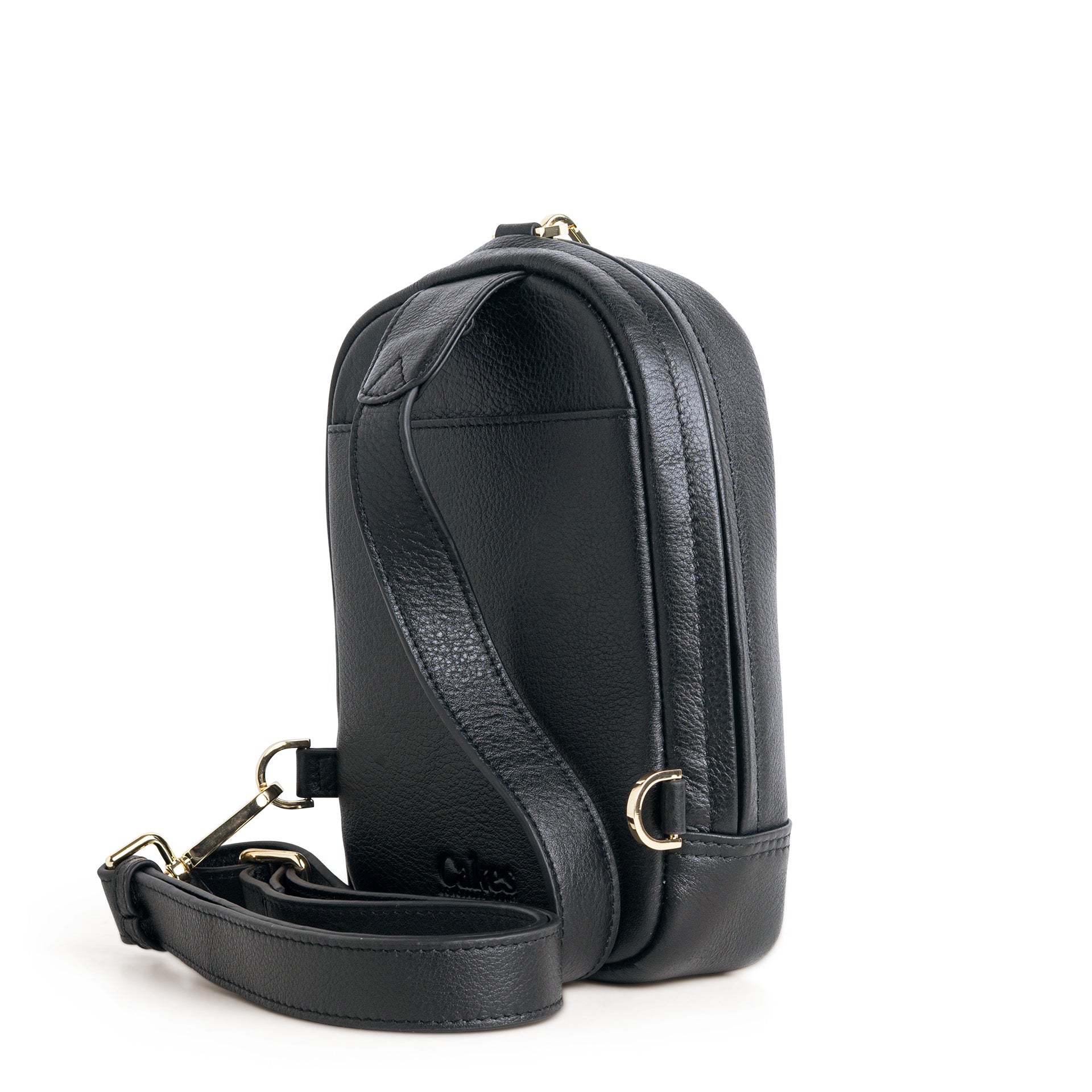 concealed carry mini backpack purse Madeline Compact-M Leather CCW Bag Black-Out Gunmetal Hardware