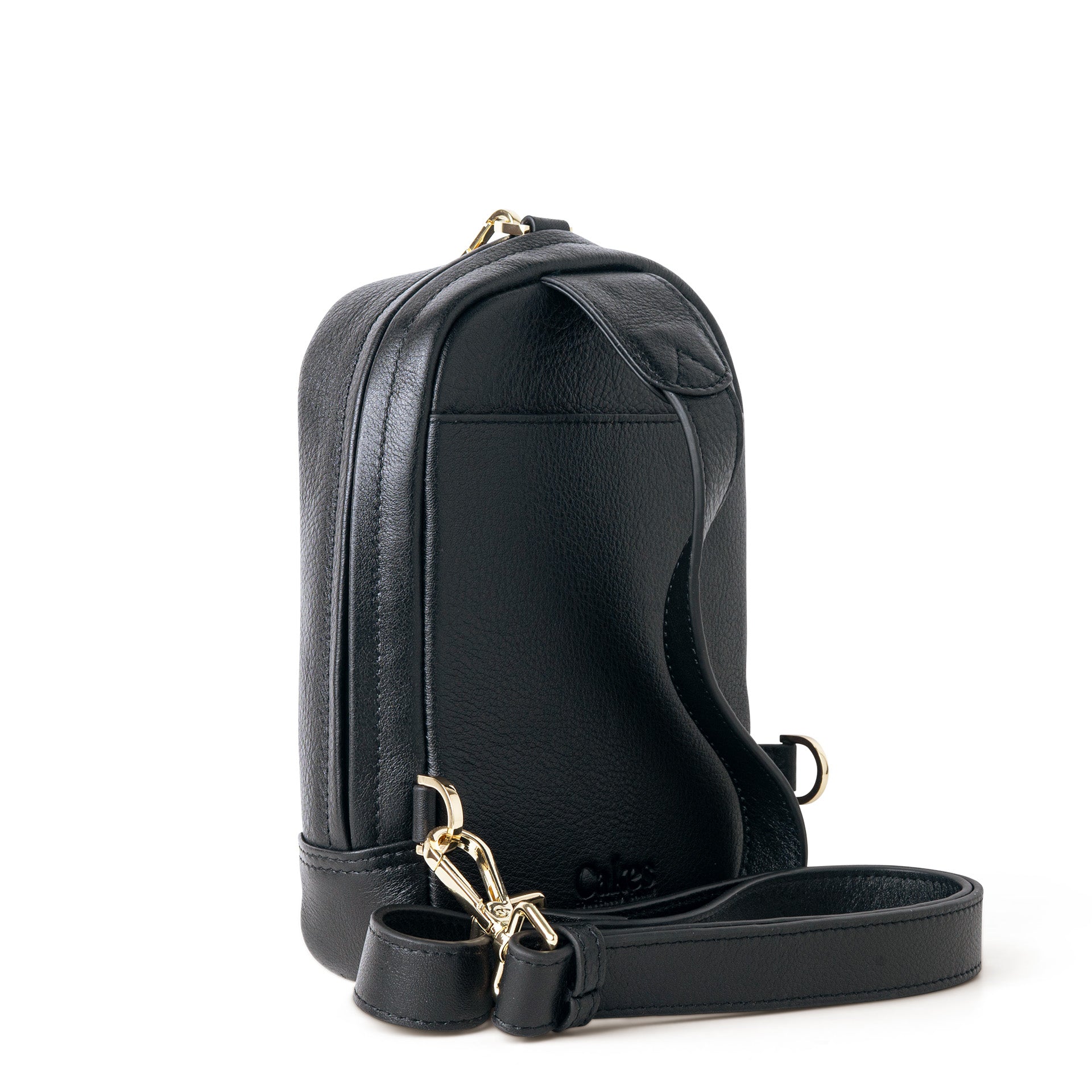 Madeline Compact-M Leather CCW Bag Black-Out Gunmetal Hardware
