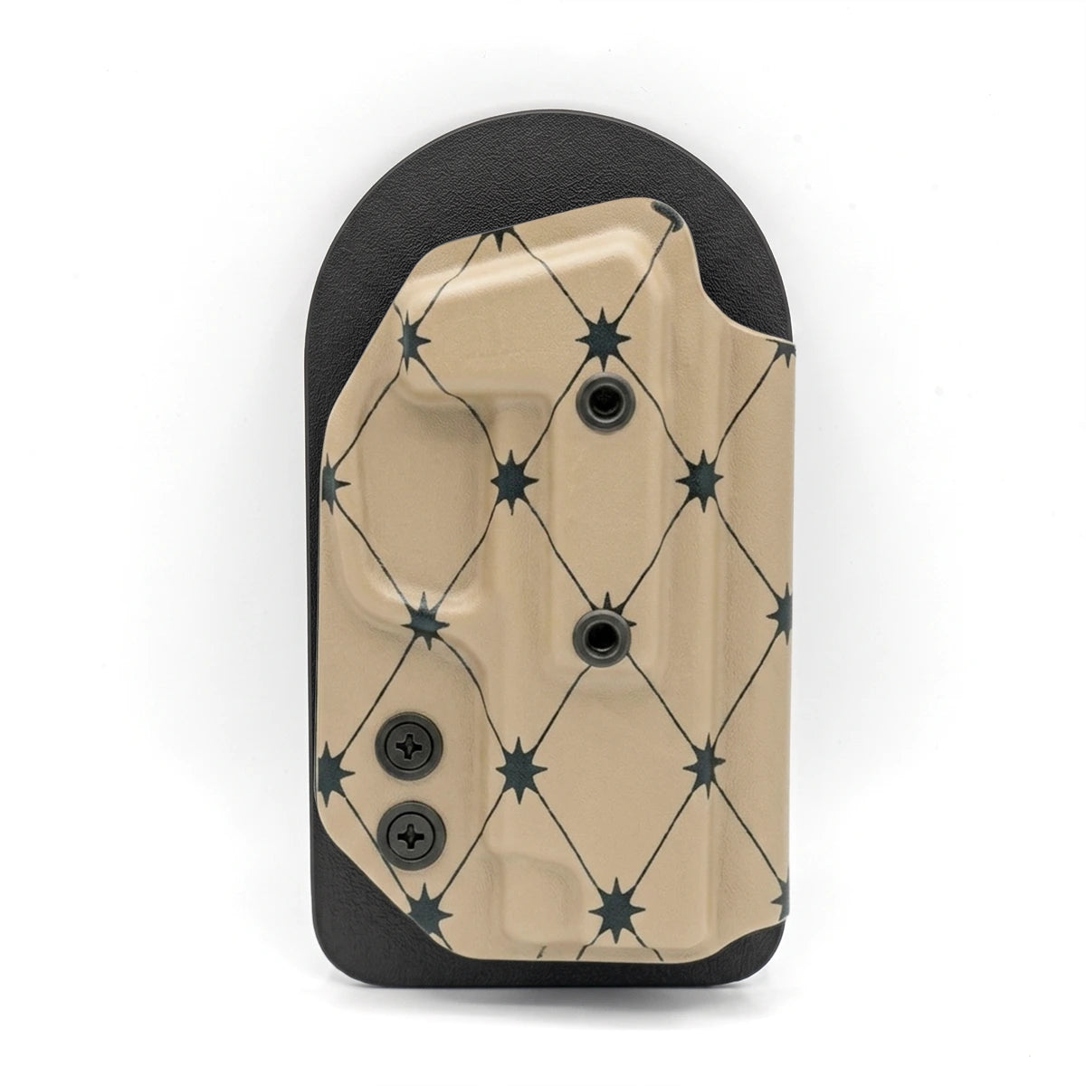 CAKES CONCEALED PRINTED VANILLA HOLSTER ON A BLACK VELCRO BACKER.