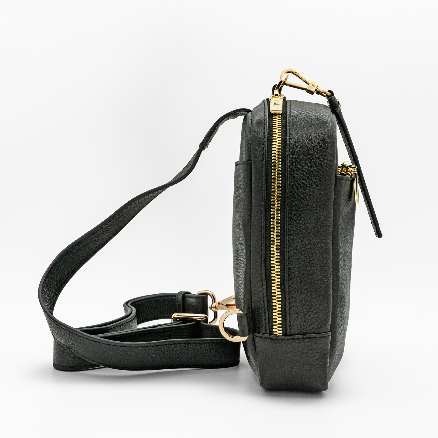 Madeline- Cross Body CCW Purse in Black Licorice - Gold Hardware