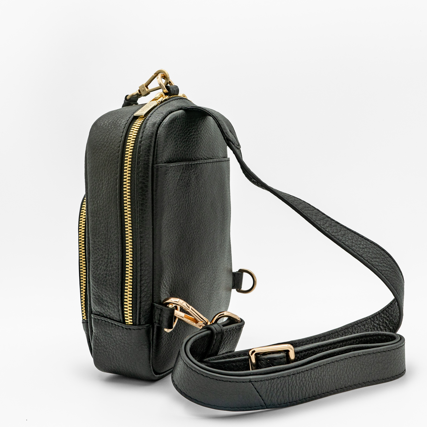 Madeline- Cross Body CCW Purse in Black Licorice - Gold Hardware